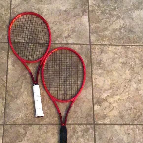 TWO Head Graphene 360+ Prestige Midplus, 4 5/8 RACQUETS, NEW GRIP & HEAD GUARD. - Picture 1 of 10